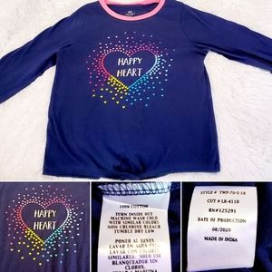 Girl size 18 pink velvet long sleeve tee